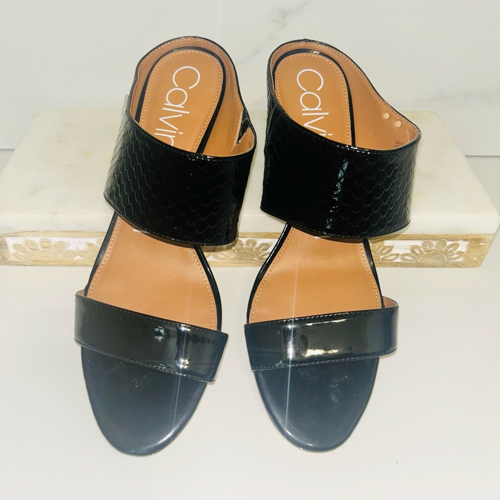 Calvin Klein Black Sandals Sleek Minimalist Design